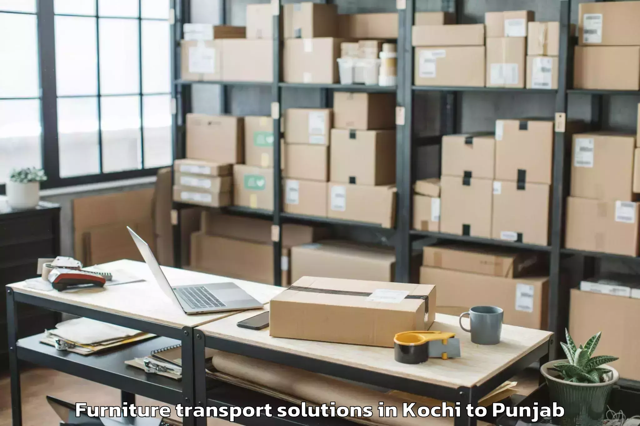 Book Kochi to Rampura Phul Furniture Transport Solutions Online